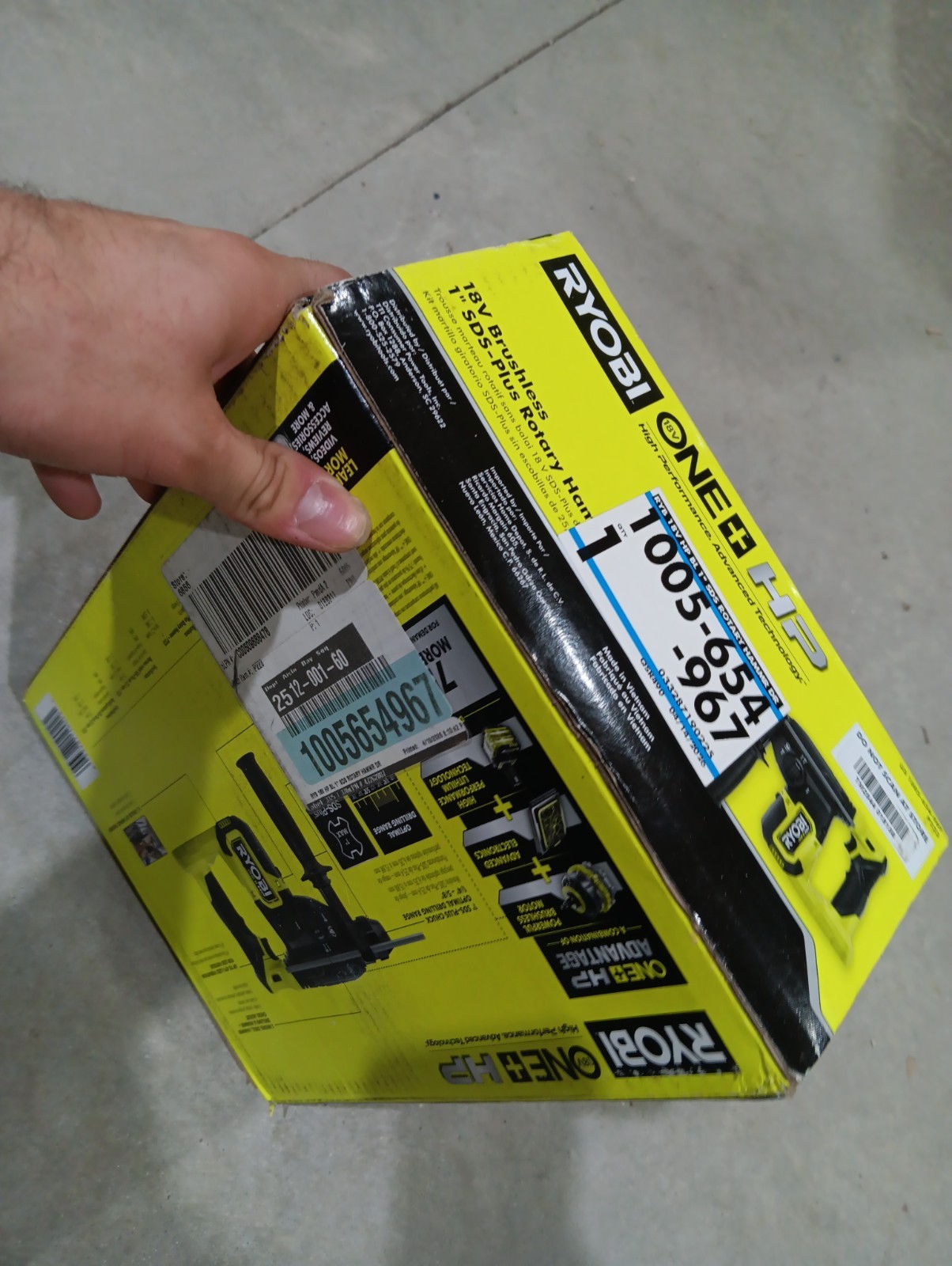 Ryobi 18V Brushless Cordless 1" SDS-Plus Rotary Hammer Drill (Tool Only) SEALED gallery