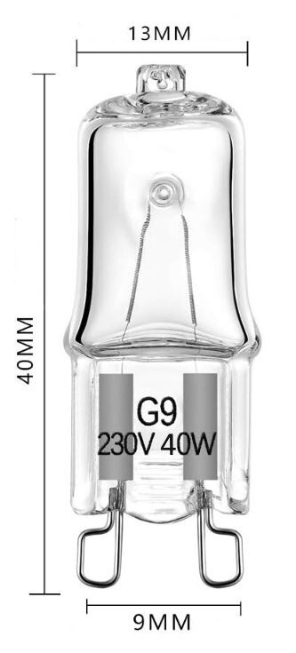 Oven Bulb 40W 230V 300 Degrees G9 Kitchen Replacement Halogen Lamp Bispin gallery