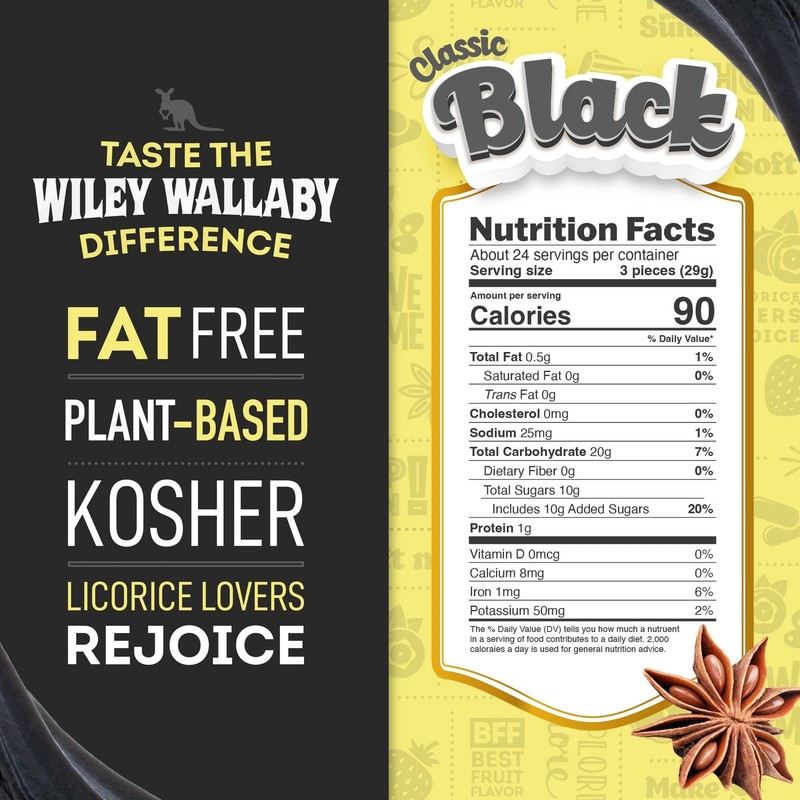 Wiley Wallaby Licorice 24 oz Classic Soft Chewy Australian Black Candy gallery