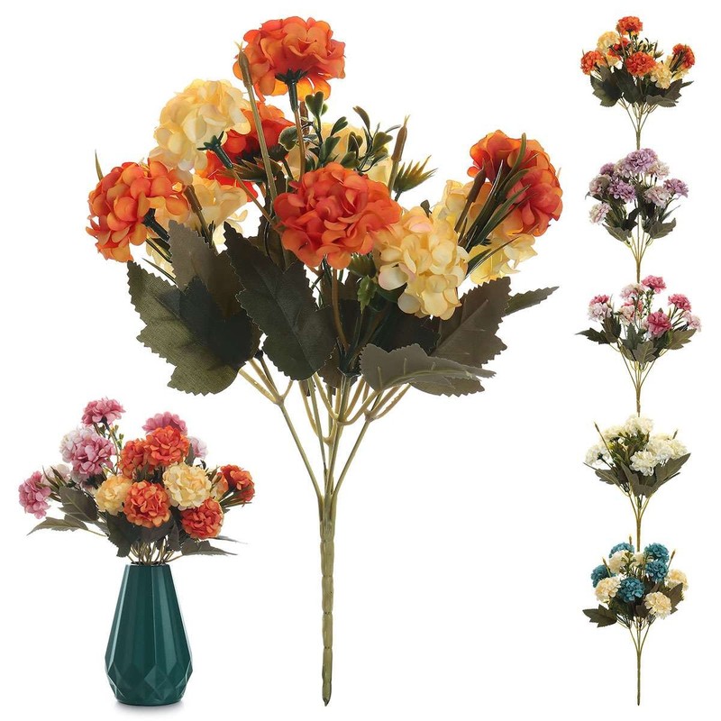 1-5Bundle Artificial Hydrangea Flower Silk Bouquet Party Home Decor UV Resistant gallery