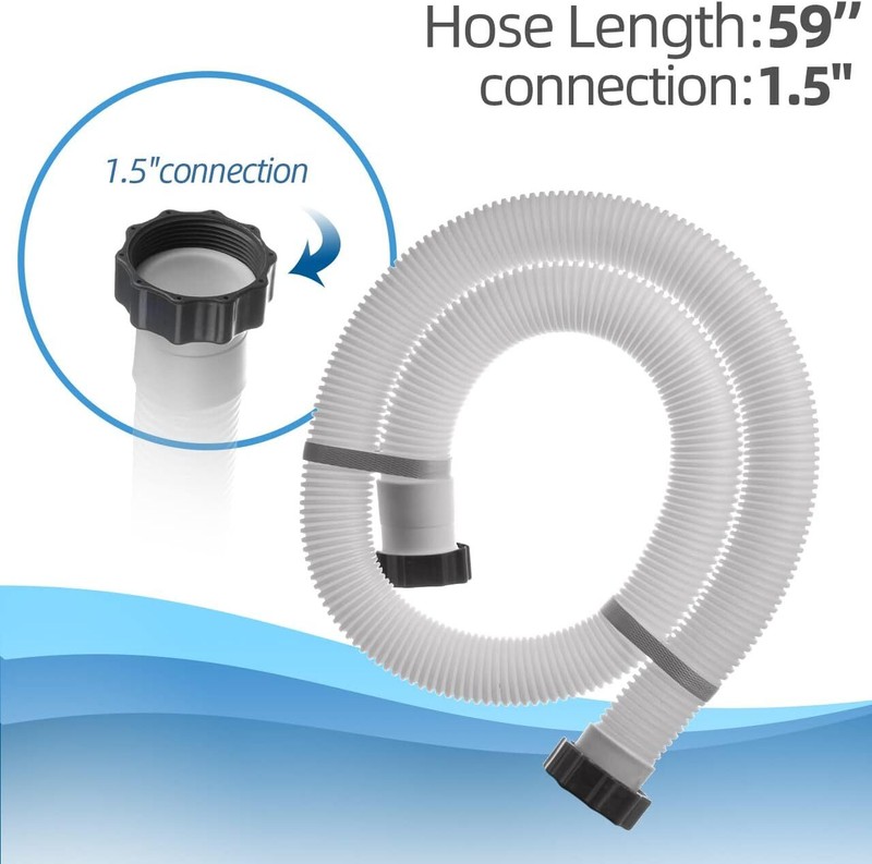 For Intex 1.5" Diameter Accessory Pool 1,500 GPH Pump Replace 59" Hose 29060E gallery