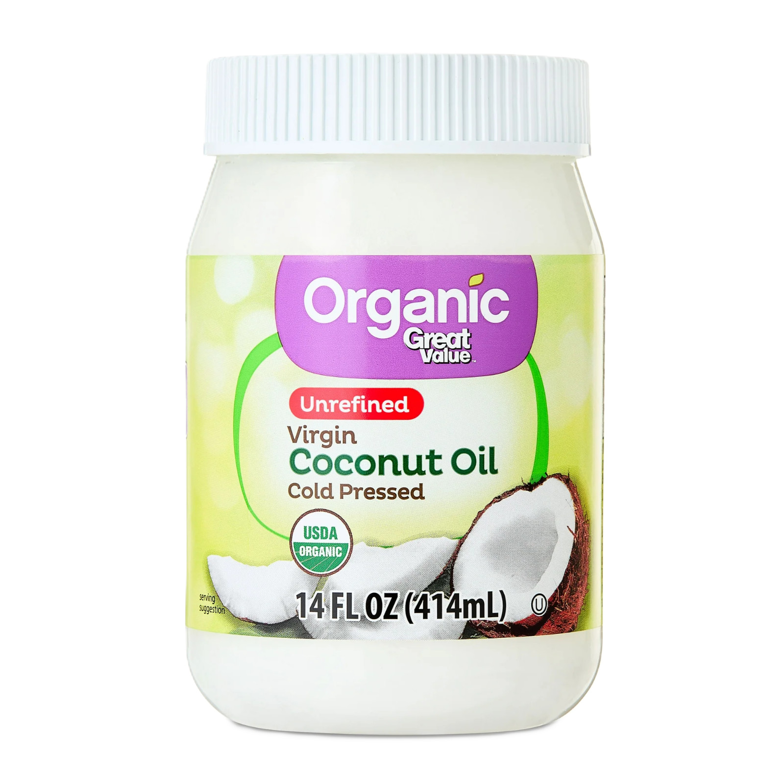 Great Value Organic Unrefined Virgin Coconut Oil, 14 fl oz gallery