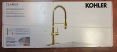 Kohler Clarus Semi-Pro Pull Down Kitchen Faucet Brushed Moderne Brass