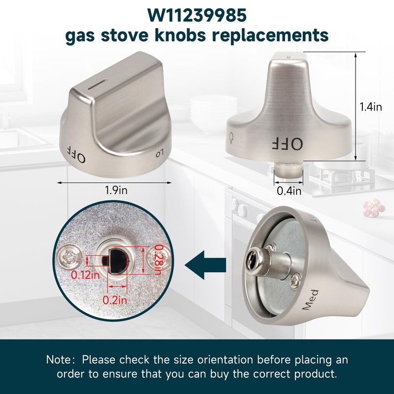 Gas Stove Knobs 5PCS Replace W11032553 Compatible with WFG550S0HZ0 WFG550S0LV1 gallery
