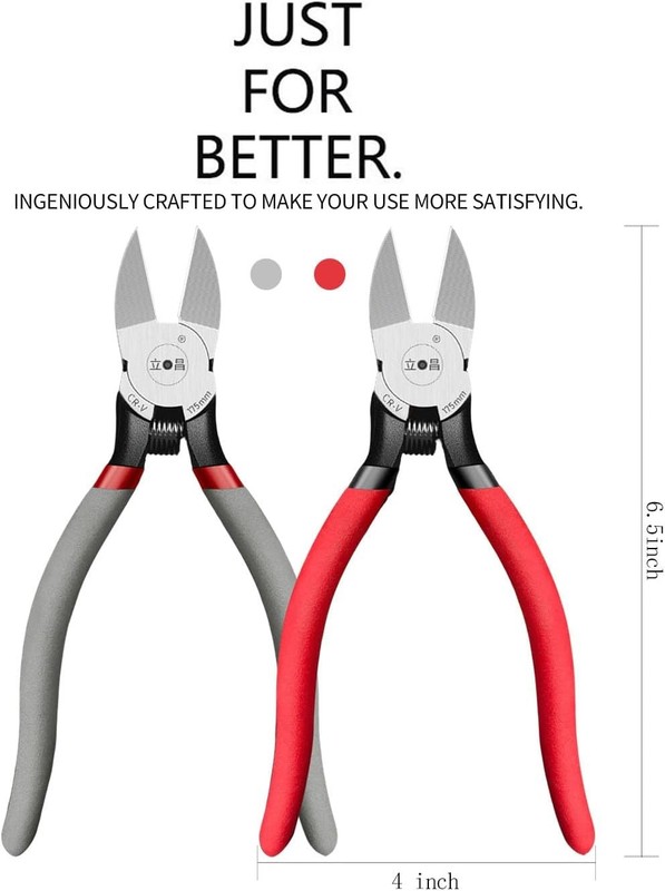 2Pack 6.5" Flush Wire Cutters Spring Loaded Diagonal Cutting Pliers Craft Tool gallery