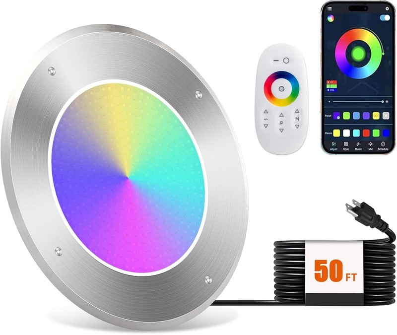 10" LED Pool Lights for Inground Pool Swimming Pool Lights with Remote Control gallery