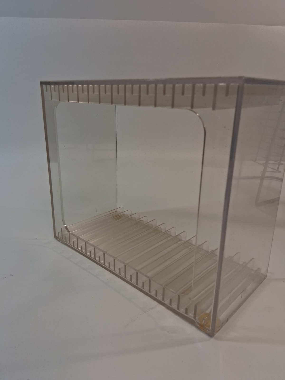 Stackable Clear Plastic DVD Organizer with Rubber Feet | Rectangular Holder Perf gallery
