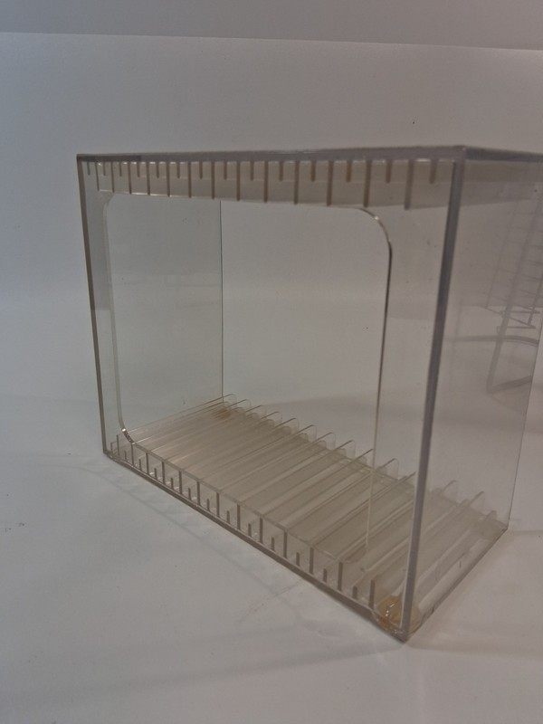 Stackable Clear Plastic DVD Organizer with Rubber Feet | Rectangular Holder Perf gallery
