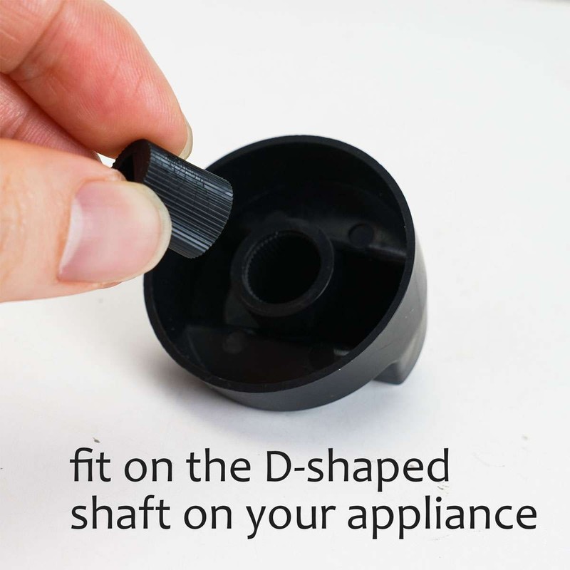 8 Pack D-shaped Control Knobs Replacement with 24 Adapters for Oven/Stove/Range gallery