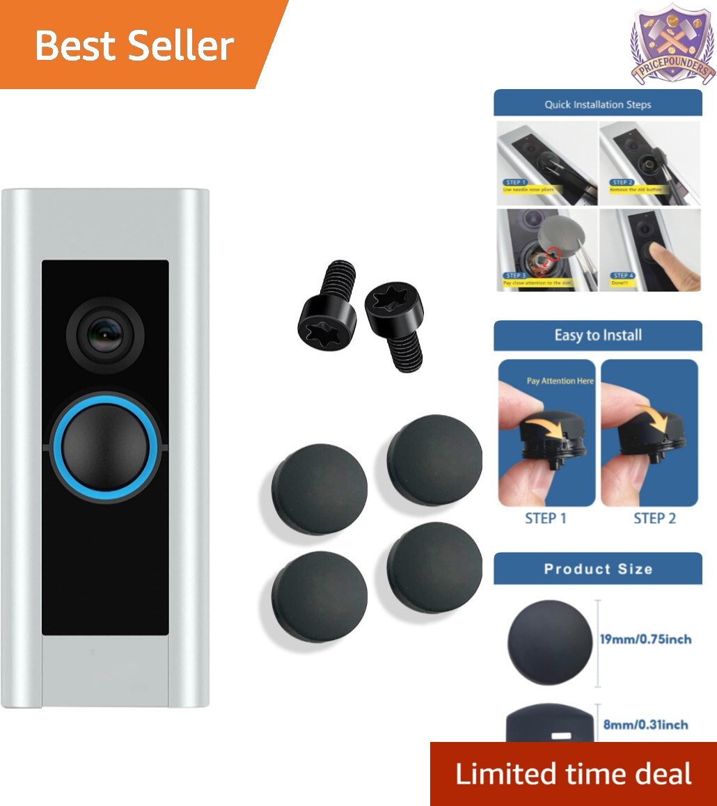 Economical 4-Pack Doorbell Replacement Buttons for Pro/Pro2 - Install in Minutes gallery