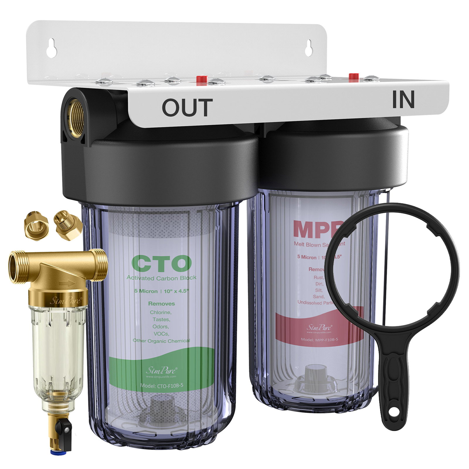2-Stage Whole House Water Filter System, Spin Down Sediment Filter for City/Well gallery