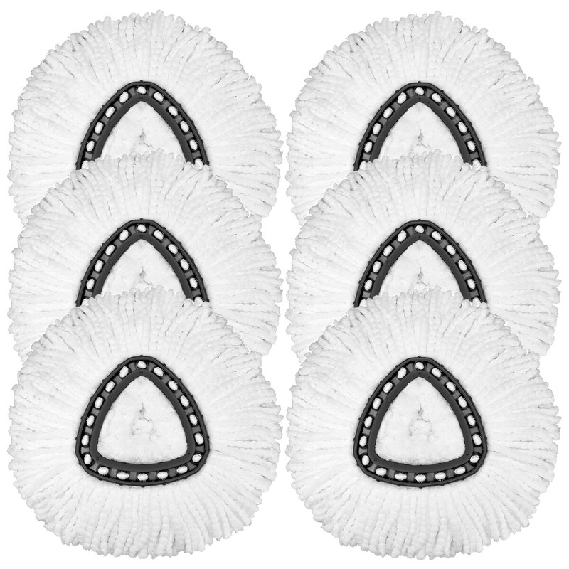 2-12PCS Reusable 360 Degree Replacement Mop Head, Triangular Microfiber Mop Pad gallery