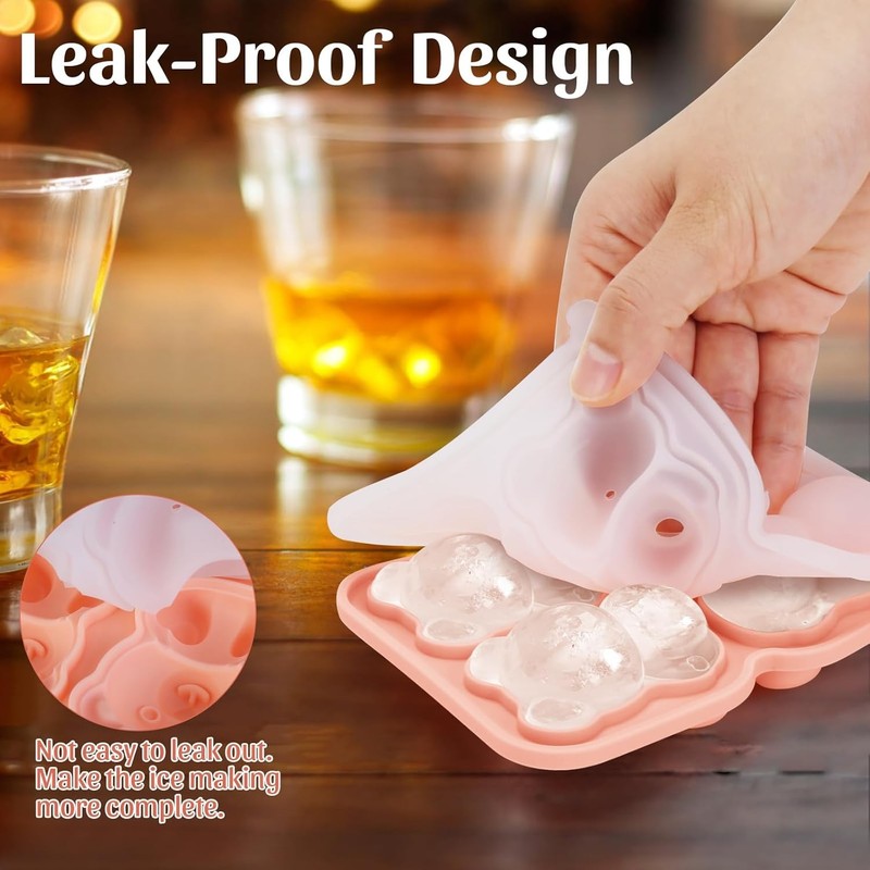 Silicone Ice Cube Tray,Bear 3D Large Ice Cube Molds for gallery