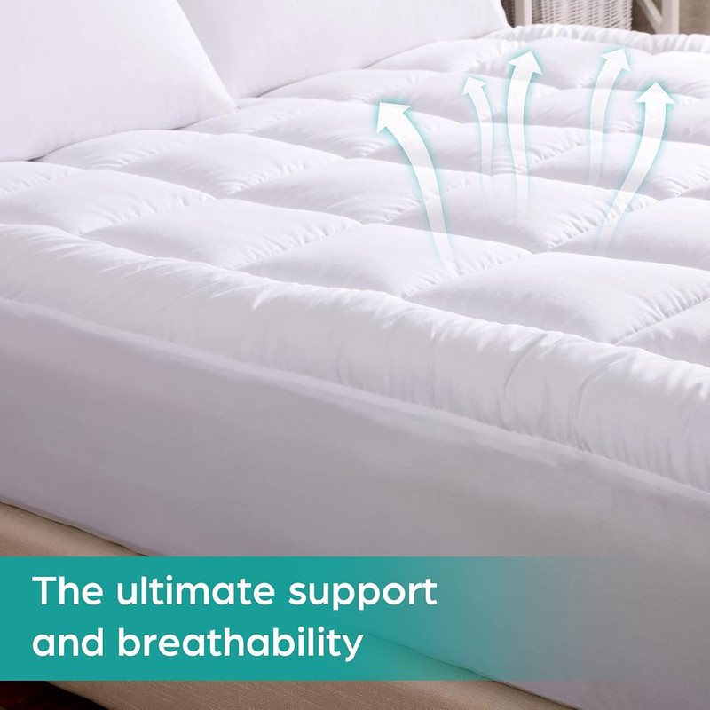 Extra Deep 4" Ultra-Fluffy Queen Mattress Topper – Soft Pillow Top for Back Pain gallery
