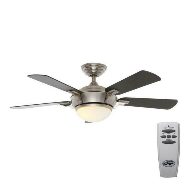 Hampton Bay Midili 44 in. Indoor LED Brushed Nickel Dry Rated Ceiling Fan gallery