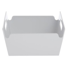 HUBERT® Serving Bowl with Handles Square White Melamine – 8″ L x 8″ W x 4 1/2″ H