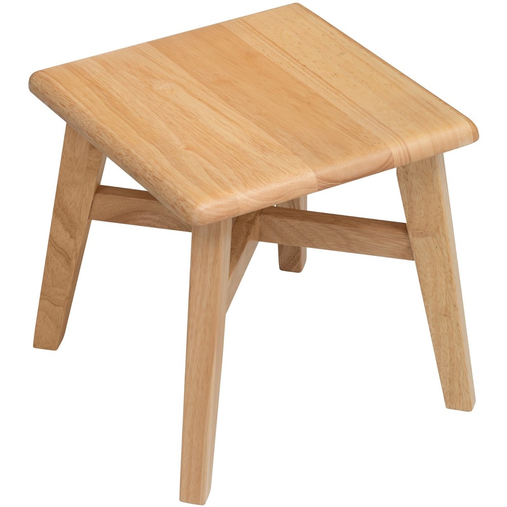 eHemco Solid Hardwood Step Stool with XX Cross Braces, 12.25 Inches(Collectible)