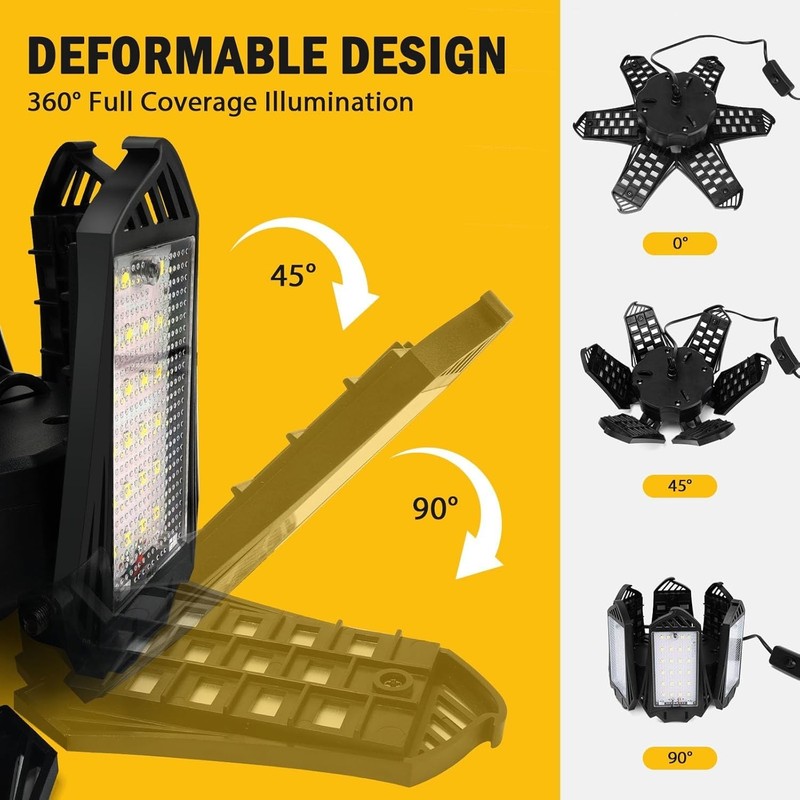 LED Work Light for DEWALT 20V Battery, 68W 6800LM Garage Flood and Ceiling Light gallery