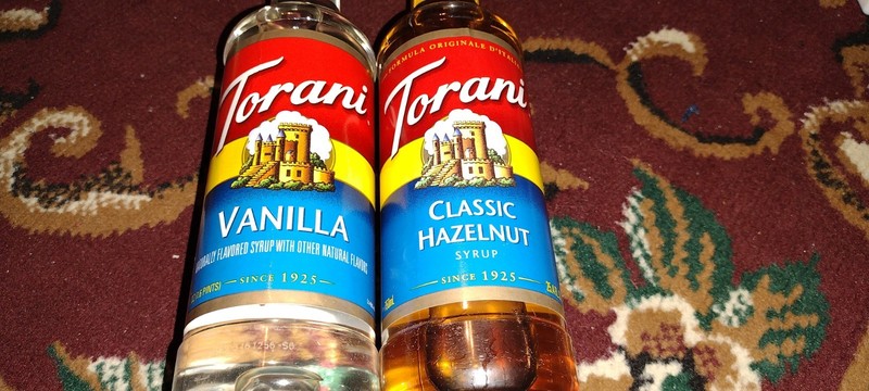 TORANI VANILLA & CLASSIC HAZELNUT SYRUP 750 ML 25.4 FL OZ NEW SEALED gallery