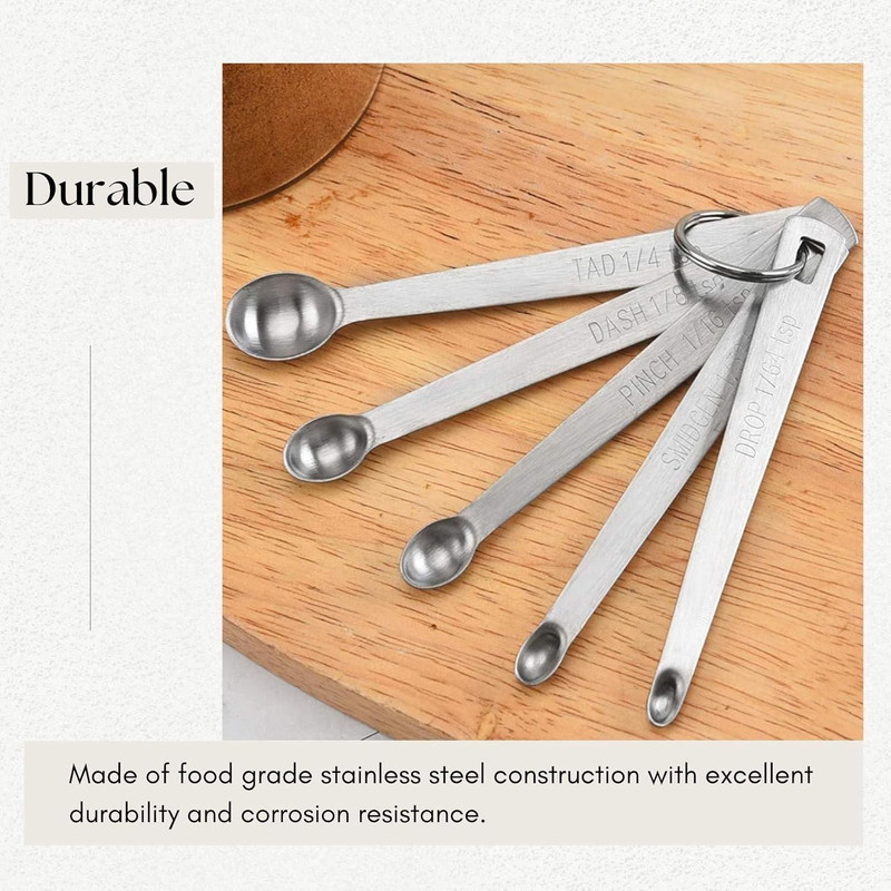 2 Pack Teaspoon Measuring Spoons, 1/4 Tsp, 1/8 Tsp, 1/16 Tsp, 1/32 Tsp, 1/64 Tsp gallery