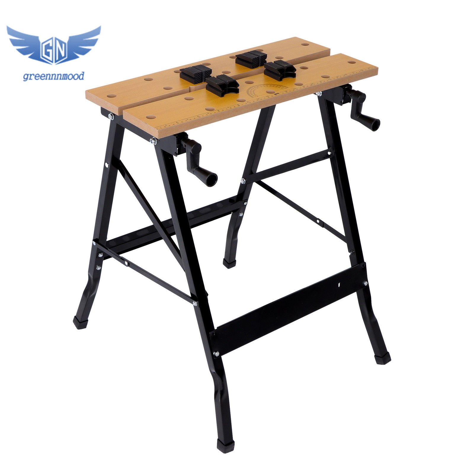 220lbs Capacity Adjustable Folding Workbench with Built-in Ruler & Protractor gallery