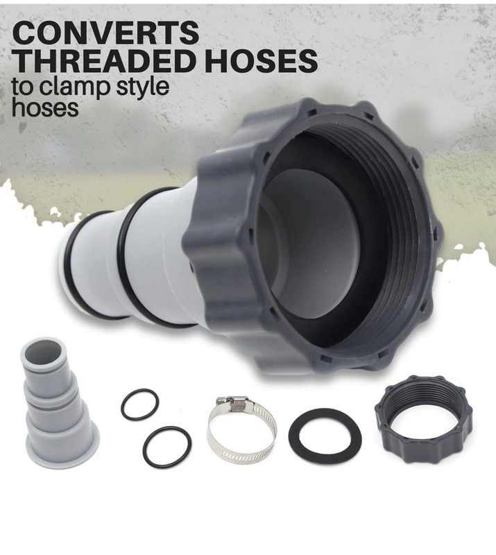 Tongass (2-Pack) Replacement Threaded to Clamp Style Hose Adapter for Intex Pool gallery