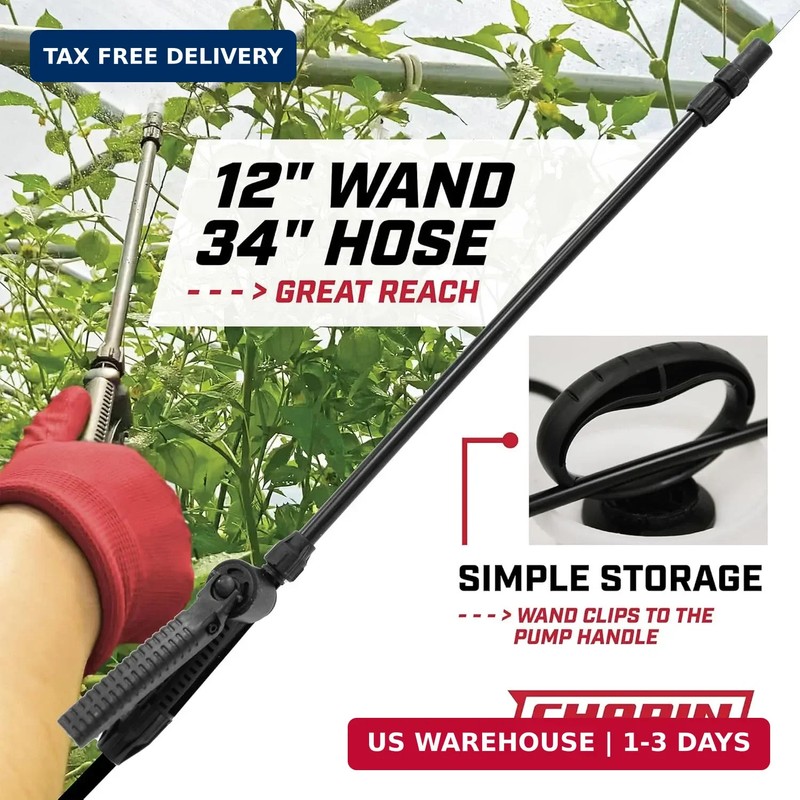 1 Gallon Pump Sprayer Adjustable Nozzle Long Hose Lawn Garden Weed Spray gallery