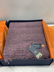 Cushendale Limited Edition Irish Wool Throw Blanket Pink Heather 54 x 72in