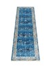 Machine Woven Cross Weave Polyester 2'6'x9'10' Runner Area Rug Oriental Blue BBH gallery