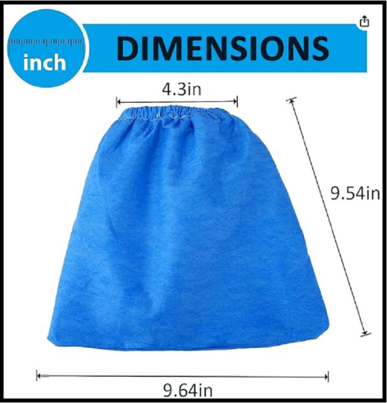 Cloth Filter for Craftsman 2&2-1/2 Gal. Shop Vac 916949, 9-16949, MICROLINED (3 gallery