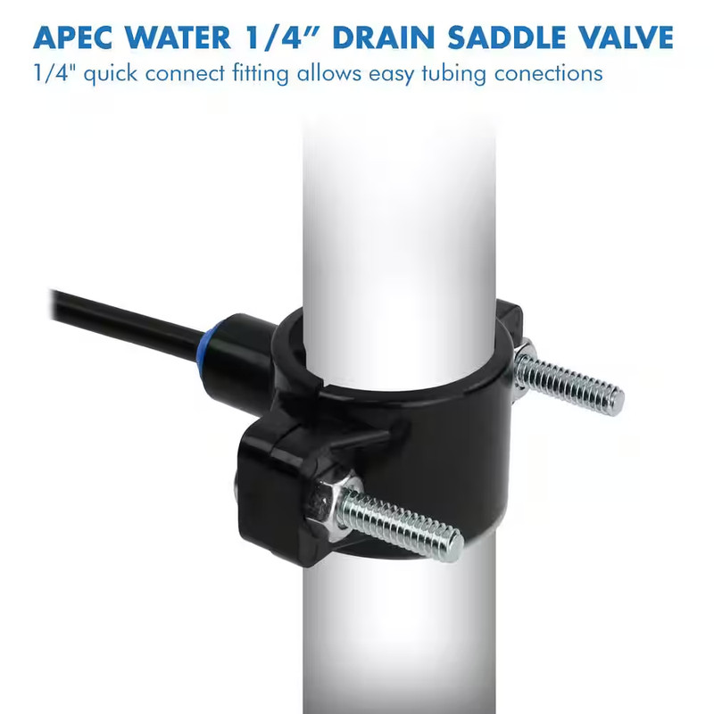 Drain Saddle Clamp with Quick-Connect Fitting for 1/4 In. Tubing gallery