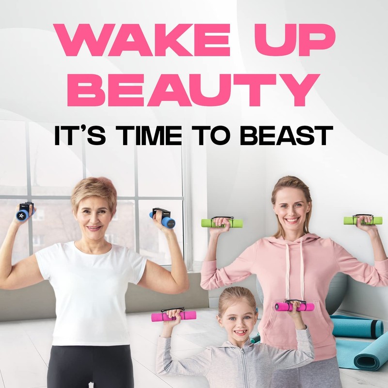 Yes4All 2lbs Adjustable Dumbbell Hand Weights Set of 2 for Women Walking gallery