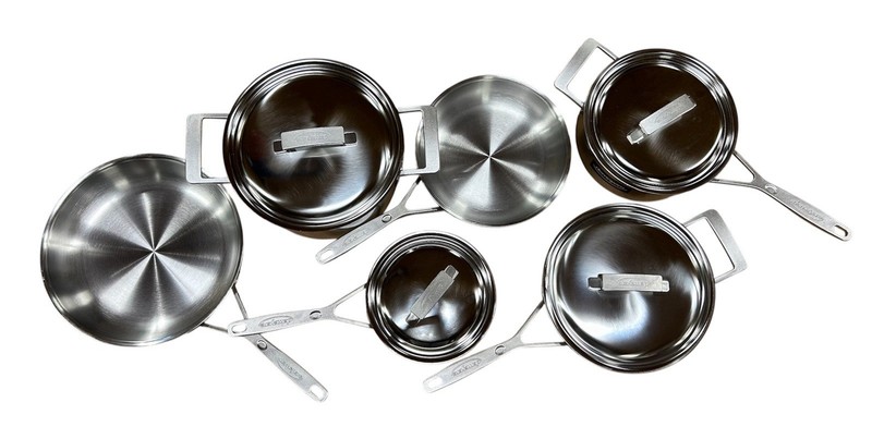 READ DESCRIPTION- Demeyere Essential 5-ply 10-pc Stainless steel Cookware Set gallery