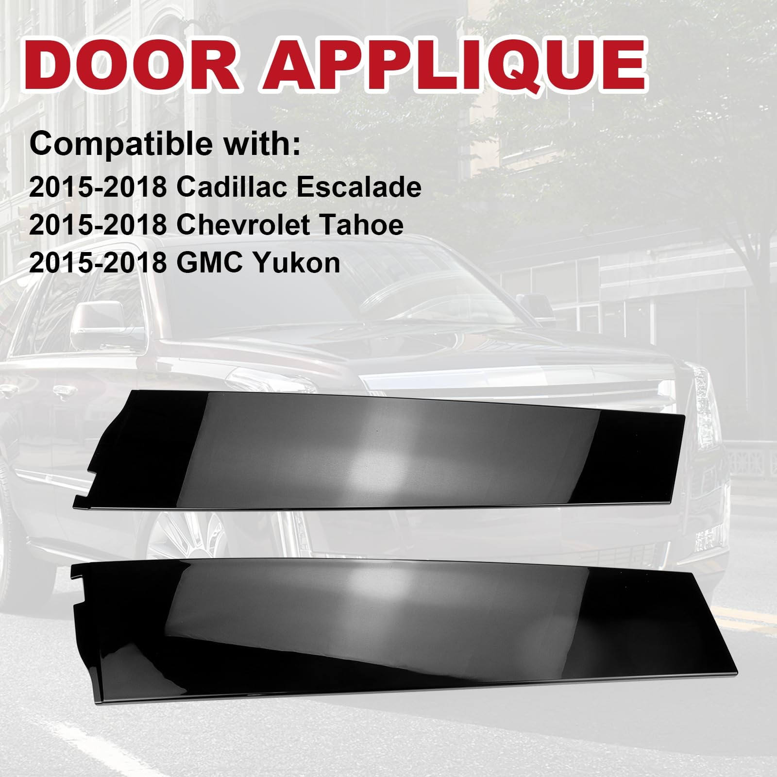6 Pcs Door Window Trim Molding Panel,B C Pillar Applique for Chevrolet Tahoe ... gallery