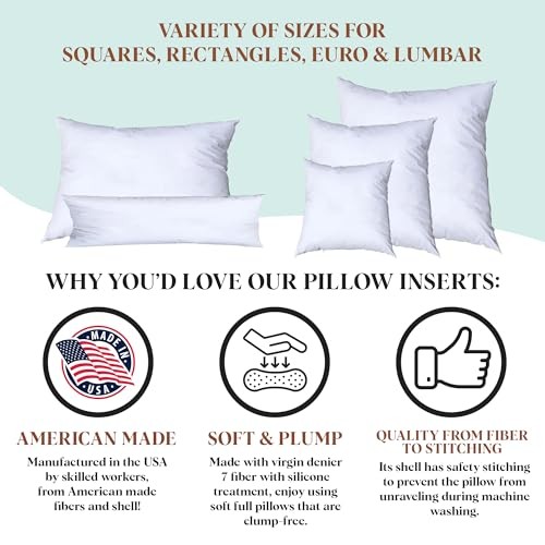 Premium Polyester Throw Pillow Insert - 13x19 - Ultra Soft 13 Inch by 19 Inch gallery
