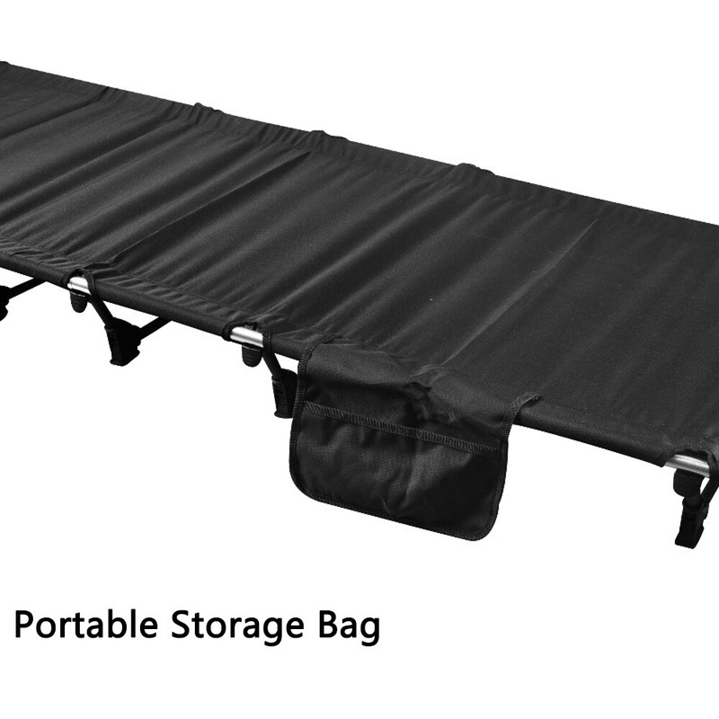 Ultralight Folding Camping Cot Hiking Sleeping Bed for Adults with Side Pocket gallery