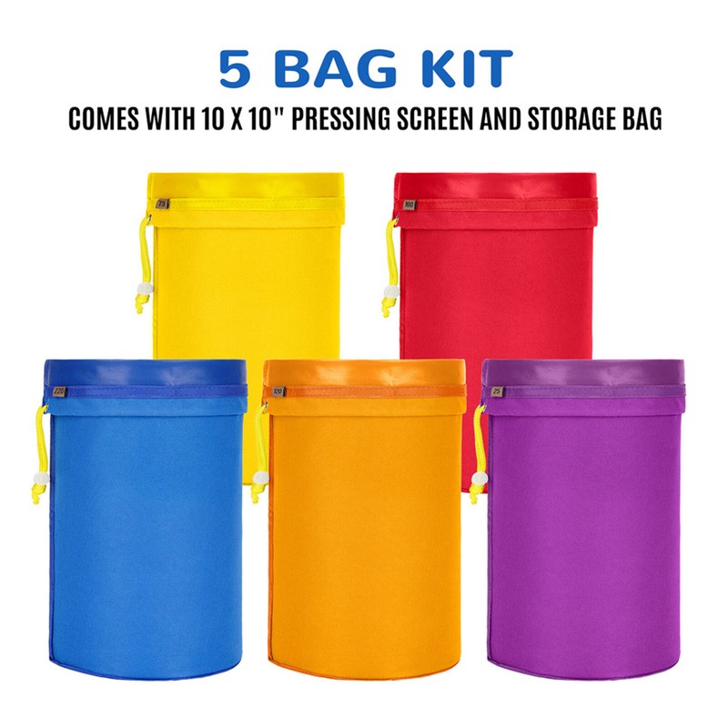 Bubble Bags 5 Bag Set Herbal Ice Bubble Hash Bags Essence Extractor Kit Bag gallery