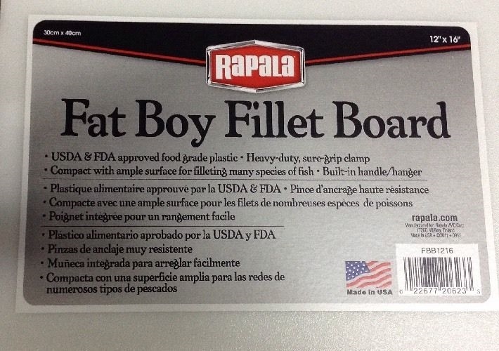 Rapala Fat Boy USDA & FDA Approved Fish Fillet Board 12"x16" Brand New gallery