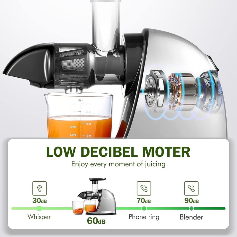 Versatile Cold Press Juicer - Easy Clean and Quiet Motor, Perfect for Families gallery