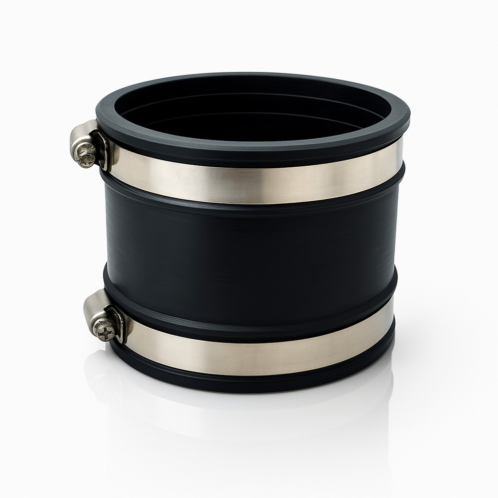 Flexible Rubber Coupling with Stainless SteelClamps|PVC Cast Iron Pipe Connector