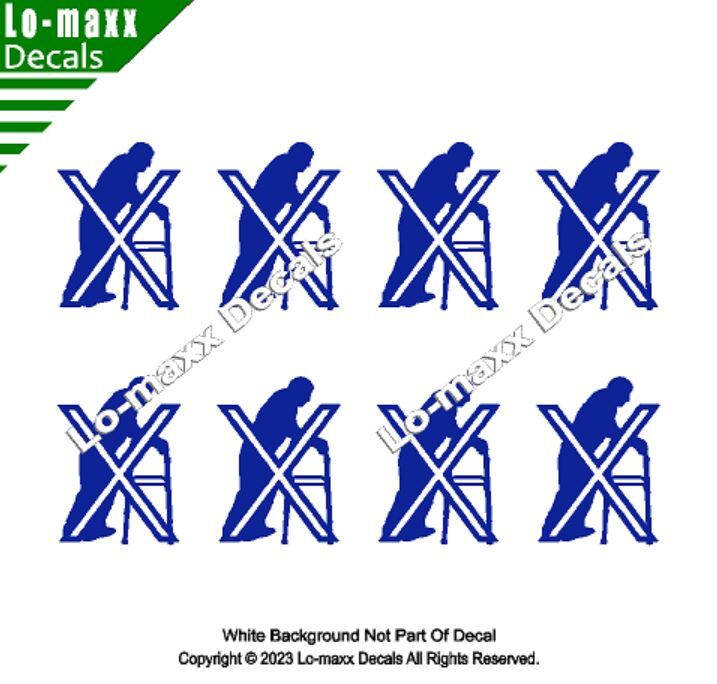 Old Man With Walker Kill Markings Tally Car Truck SUV Die Cut Vinyl Decal gallery