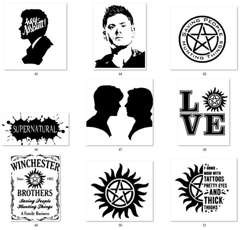 Supernatural Theme Decals 5" gallery