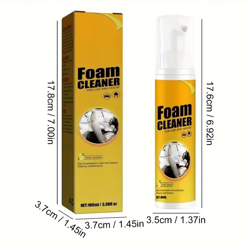 Multipurpose Foam Cleaner Spray, 3 x 100ml for Car Interiors & Household Use gallery