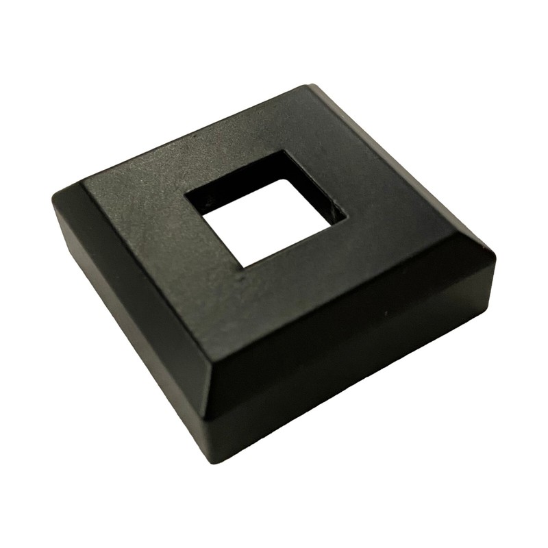 Baluster Flat Base Modern Shoe for 1/2" Square Balusters - 10Pcs - Satin Black gallery