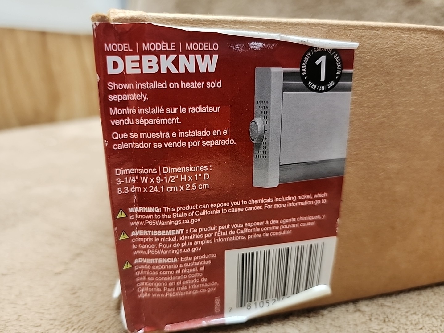 DC Dimplex EBKN Built In Baseboard Thermostat 25 Amp 125-240 Volts 60 Hz gallery