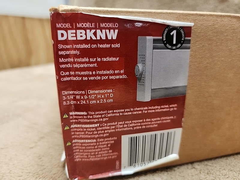 DC Dimplex EBKN Built In Baseboard Thermostat 25 Amp 125-240 Volts 60 Hz gallery