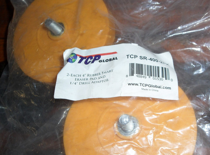 2- Pack TCP Global Rubber Eraser Wheel with Drill Adapter Adhesive Remover Tool gallery