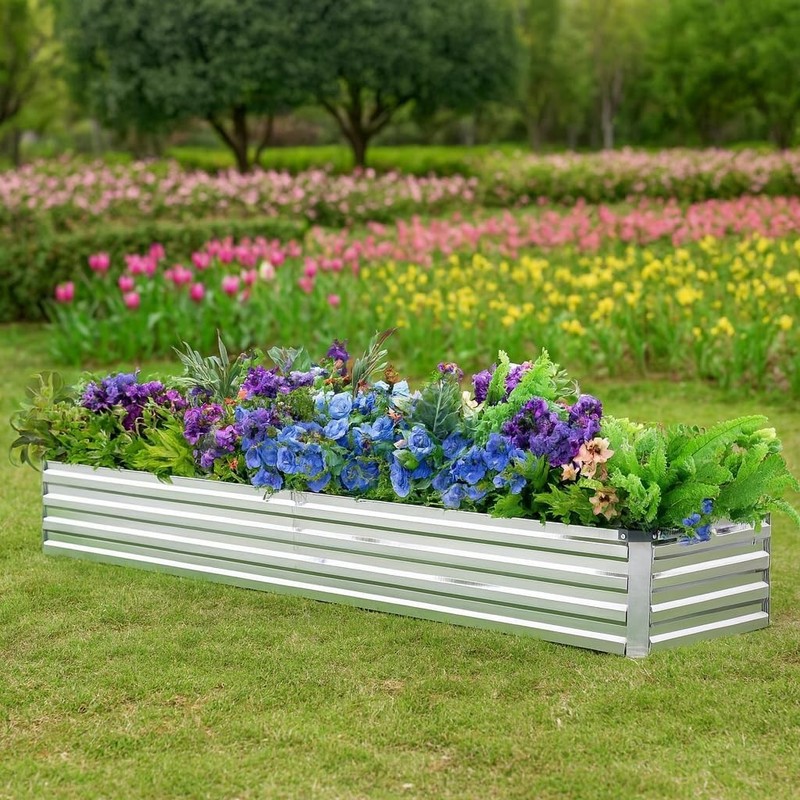 Stylish 2 Pack Elevated Garden Beds for Flowers & Vegetables - Easy Assembly gallery