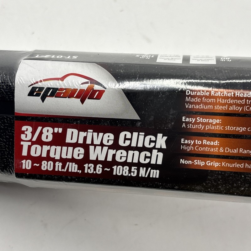 EPAuto 3/8-Inch Drive Click Torque 3/8 Inch (10-80 ft.-lb.), Silver New Sealed gallery