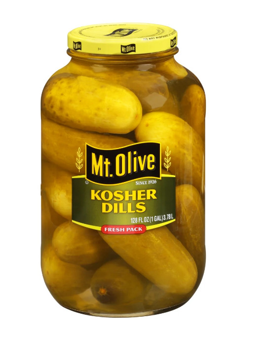 Mt. Olive Fresh Pack Whole Kosher Dills Pickles, 128 fl oz jar gallery